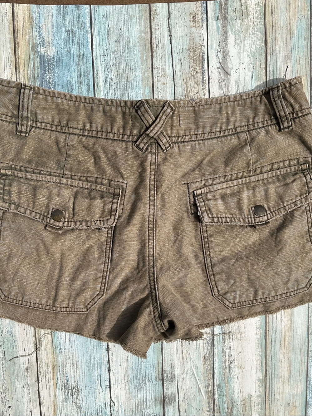 Vintage Style Olive-Brown Canvas Work Pants